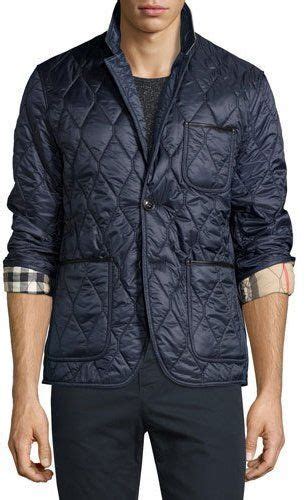 burberry gillington leather-trim quilted blazer black|Burberry Gillington Leather.